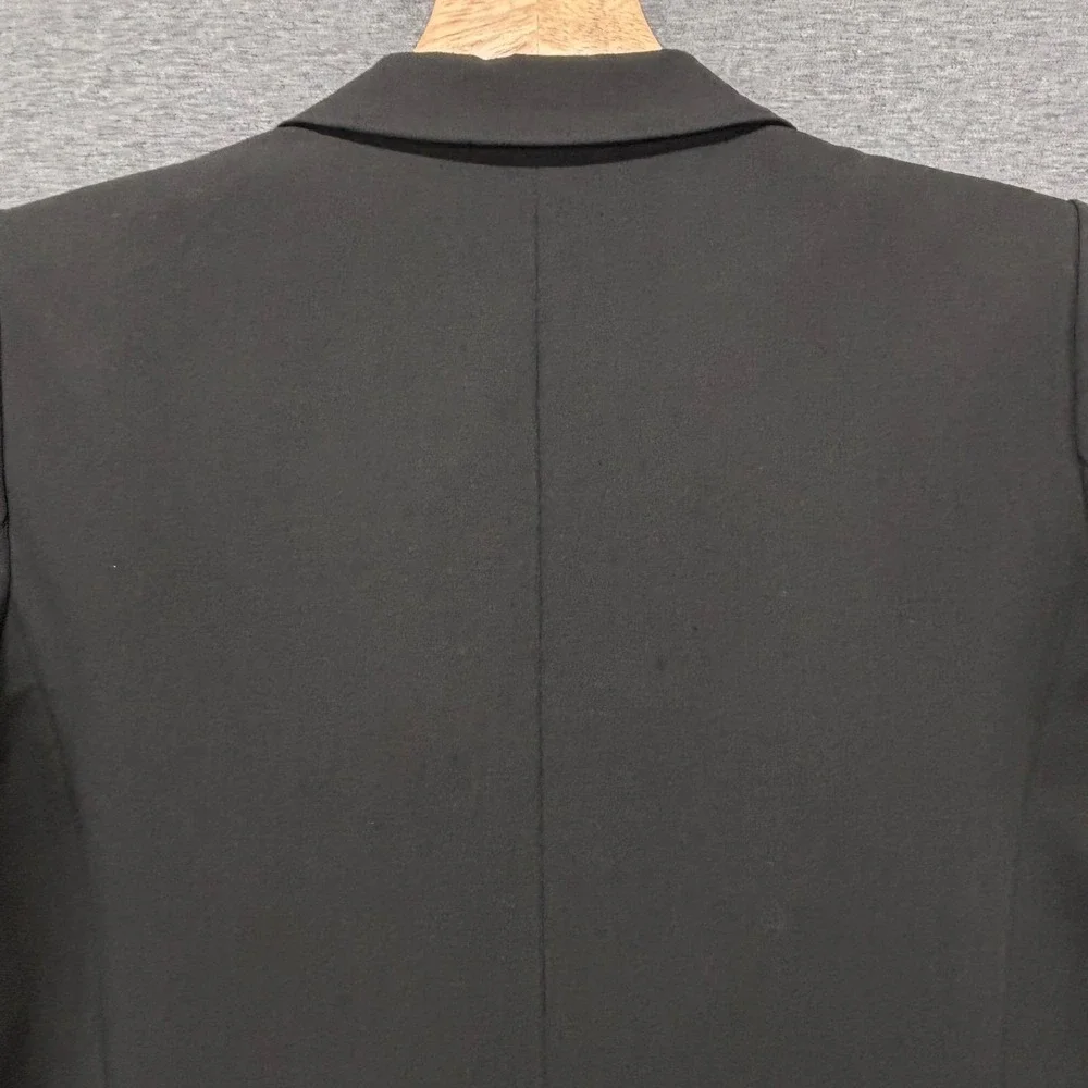Tommy Hilfiger Blazer Womens 10 Black Single Button Gold Crest Buttons Tailored - Picture 12 of 16